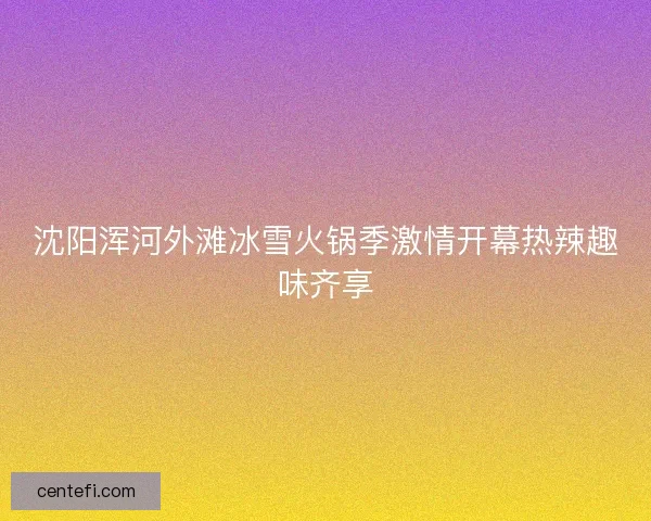 沈阳浑河外滩冰雪火锅季激情开幕热辣趣味齐享